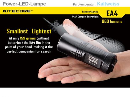 Nitecore EA41, Power-LED-Lampe, Kalt-weiss, 1020 Lumen