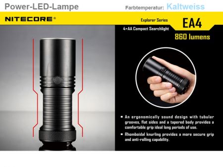 Nitecore EA41, Power-LED-Lampe, Kalt-weiss, 1020 Lumen