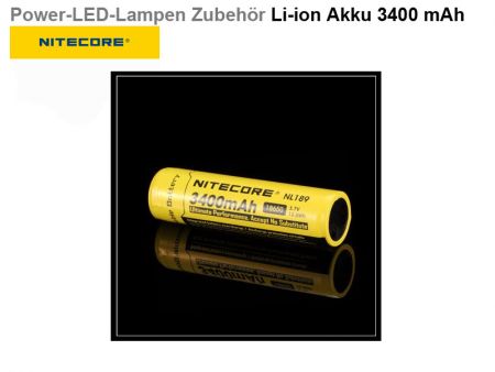 Nitecore 18650 battery, 3400 mAh