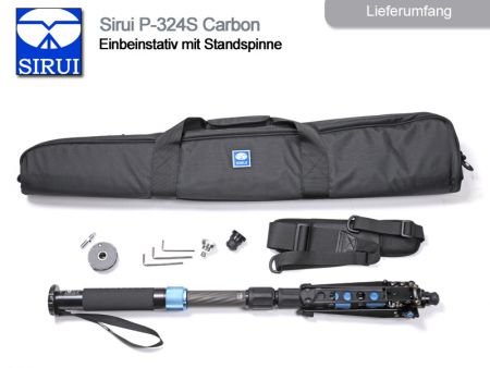 Sirui Monopod With Fold-Down Support Feet P-324S, Carbon