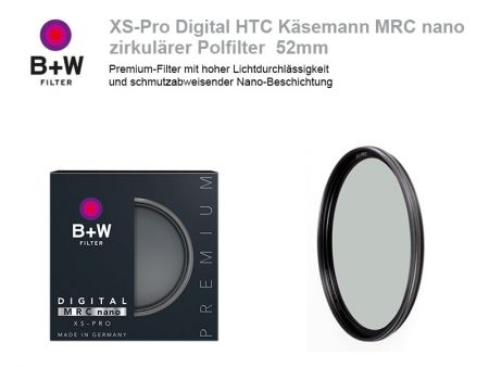 B+W Circular Polariser XS-Pro Digital HTC Ksemann MRC nano, 52mm