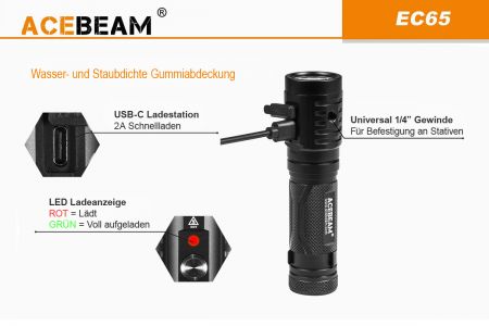 AUSVERKAUFT- AceBeam EC65 Nichia -AUSVERKAUFT