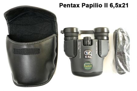 Pentax Papilio II 6.5x21 binoculars min. distance 50cm