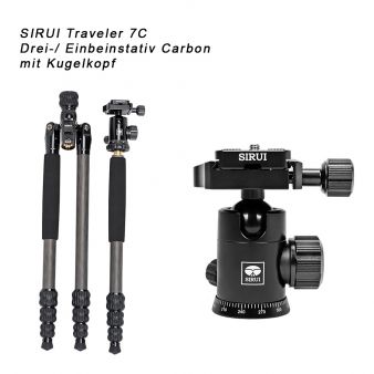 SIRUI Traveler 7C - Dreibeinstativ Carbon mit Kugelkopf