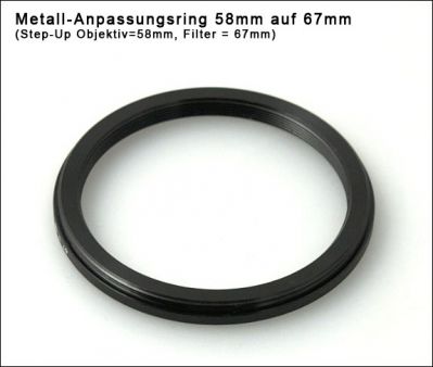 Anpassungsring 58mm auf 67mm