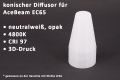 Diffusor EC65 konisch neutralwei 4800K