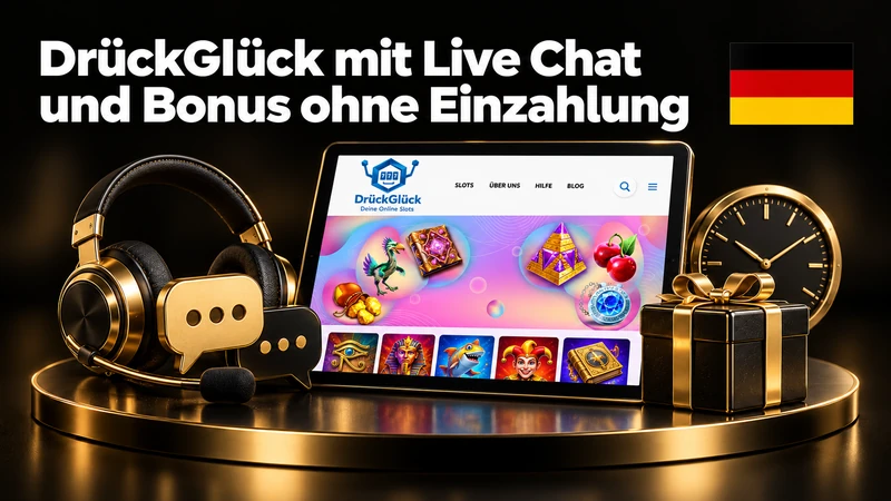 DrückGlück mit Live Chat und Bonus ohne Einzahlung