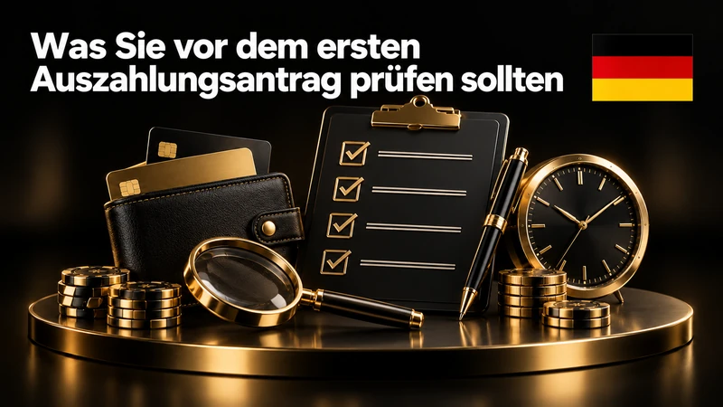 Checkliste vor dem ersten Auszahlungsantrag