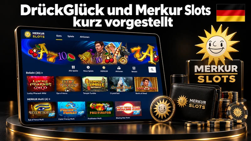 DrückGlück und Merkur Slots kurz vorgestellt