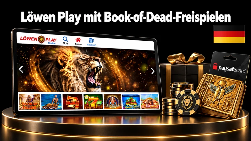 Löwen Play mit Book-of-Dead-Freispielen