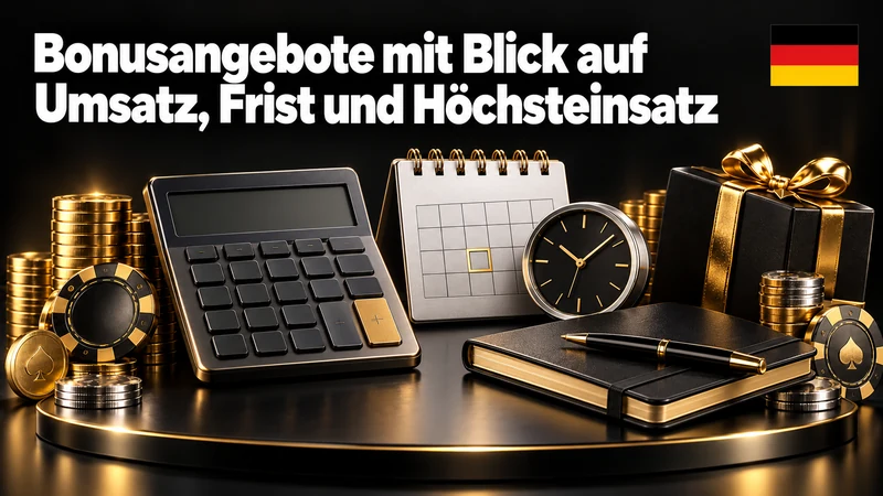 Bonusangebote mit Blick auf Umsatz, Frist und Höchsteinsatz