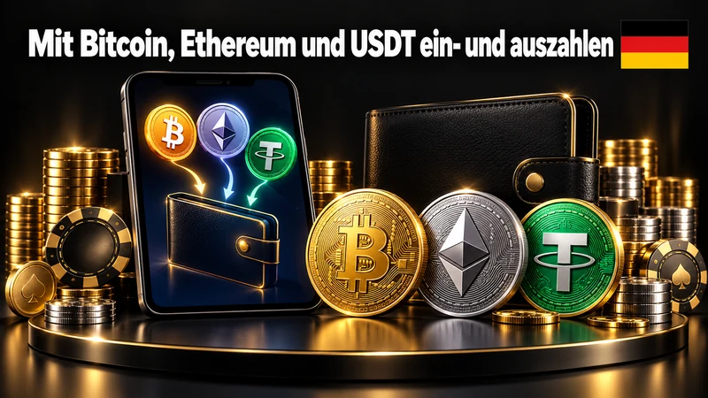 Mit Bitcoin, Ethereum und USDT ein- und auszahlen