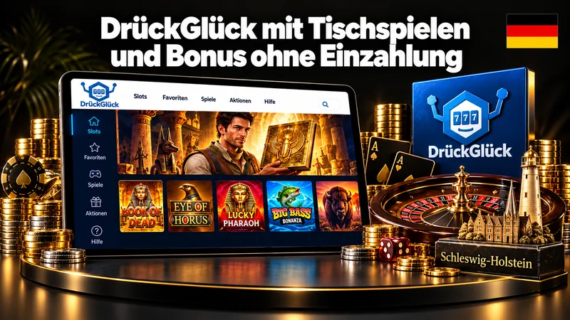 DrückGlück mit Tischspielen und Bonus ohne Einzahlung