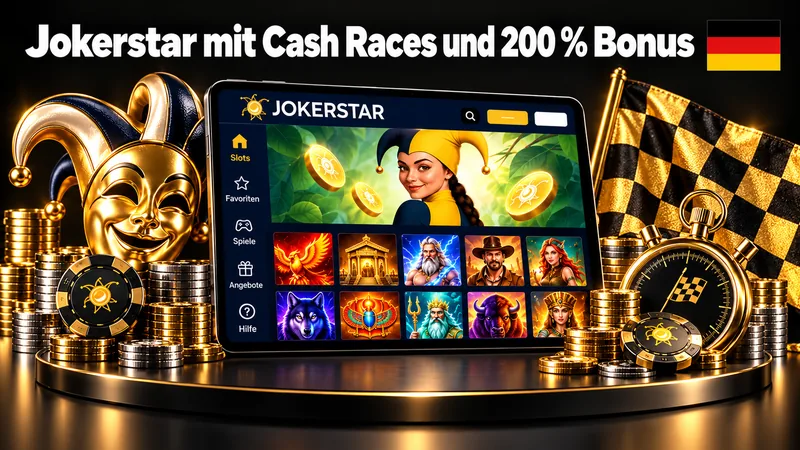 Jokerstar mit Cash Races und 200 % Bonus